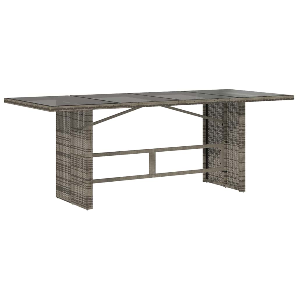 Garten Essgruppe 7 stk. Grau Poly-Rattan