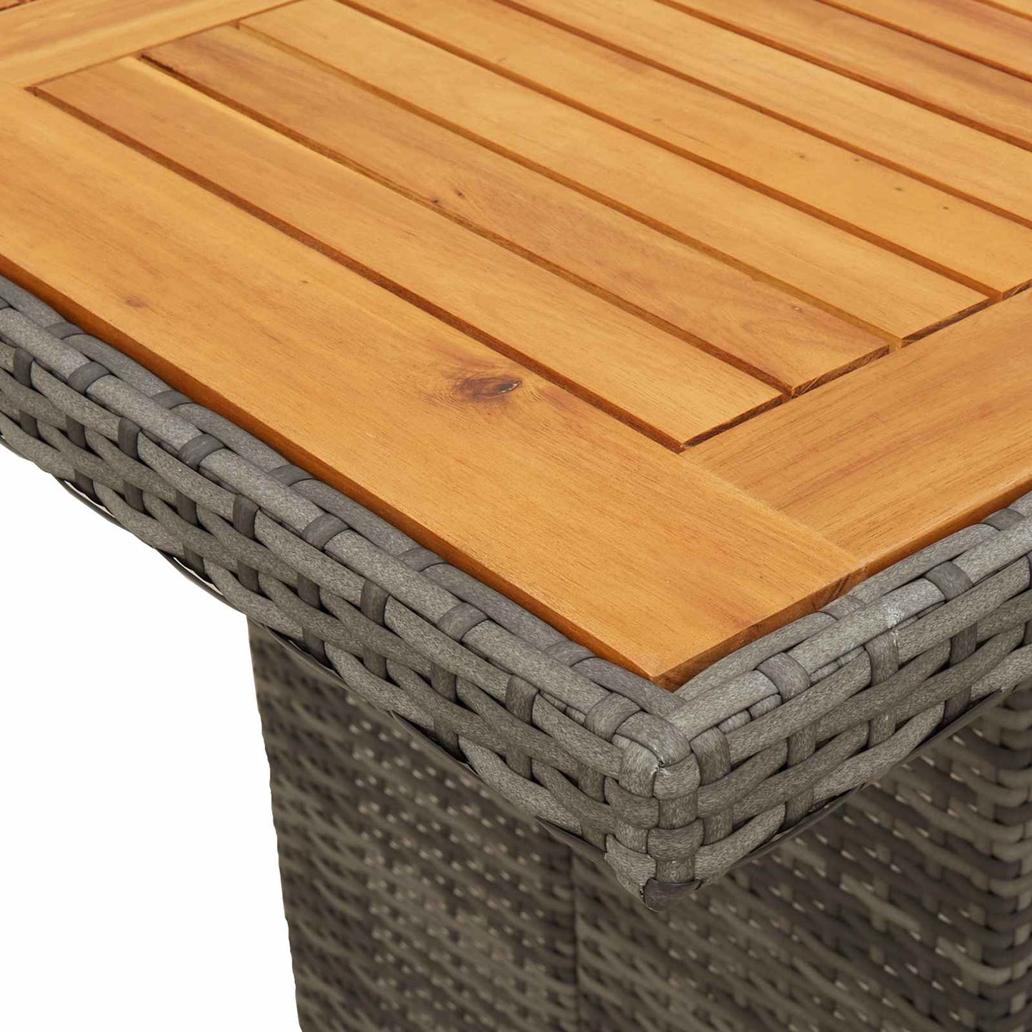 Garten Essgruppe 7 stk. Grau Poly-Rattan
