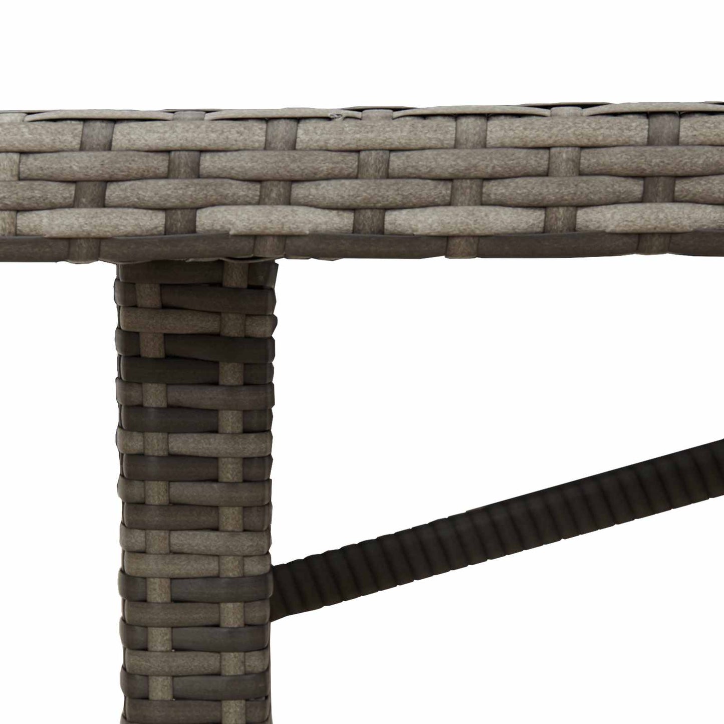 Garten Essgruppe 7 stk. Grau Poly-Rattan
