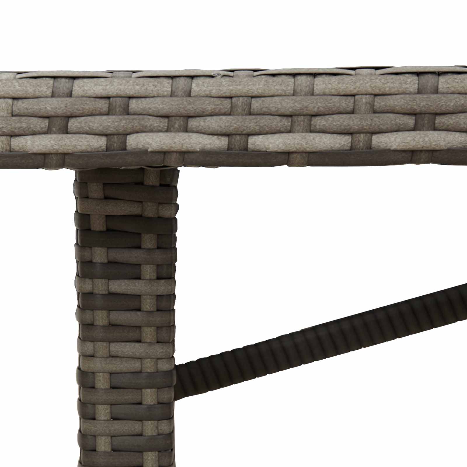 Garten Essgruppe 7 stk. Grau Poly-Rattan