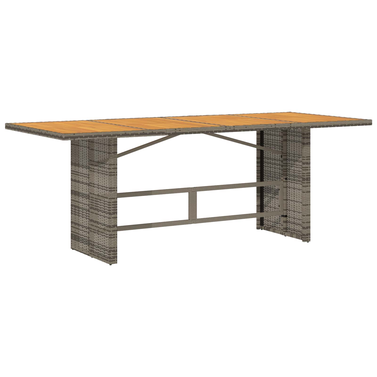 Garten Essgruppe 7 stk. Grau Poly-Rattan