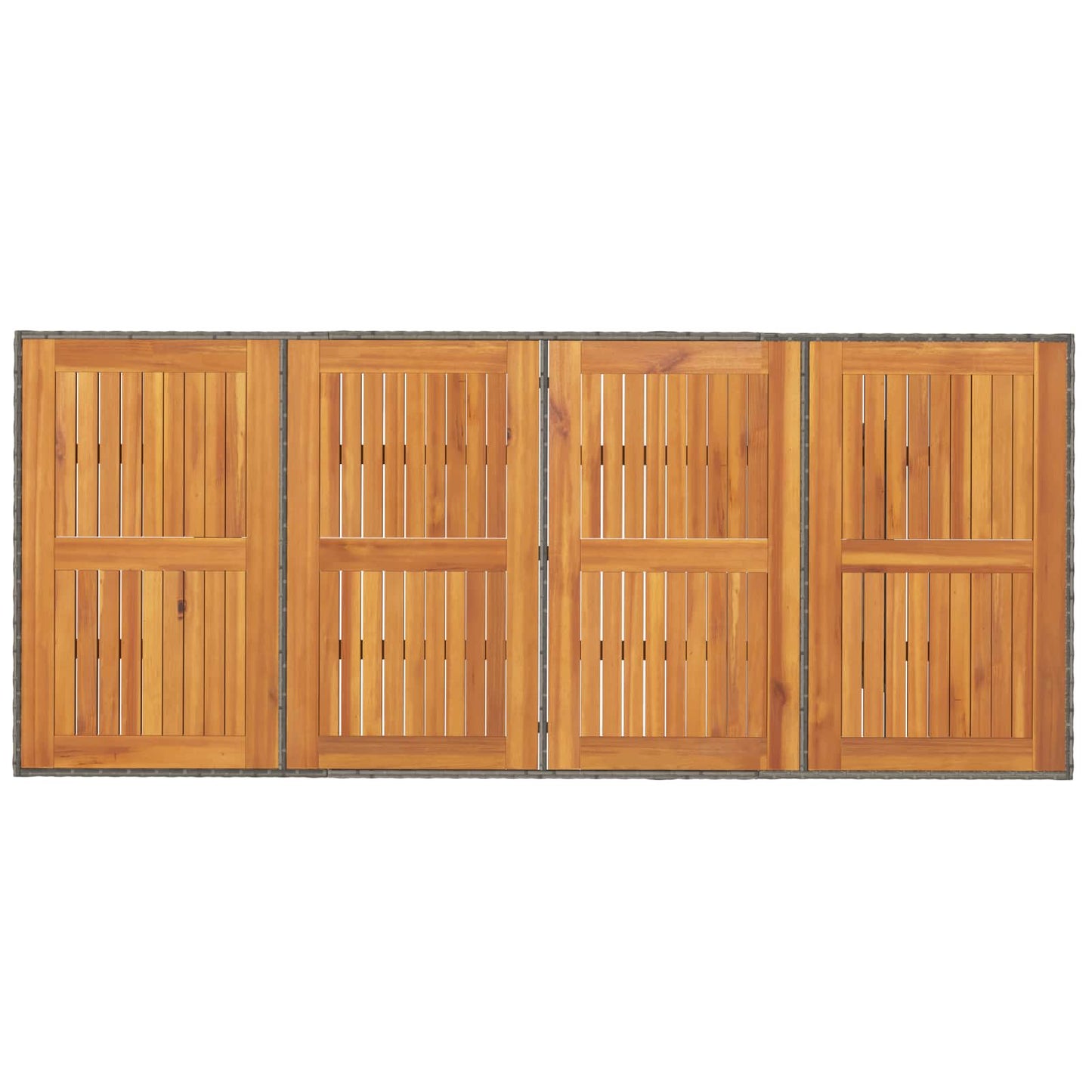 Garten Essgruppe 7 stk. Grau Poly-Rattan