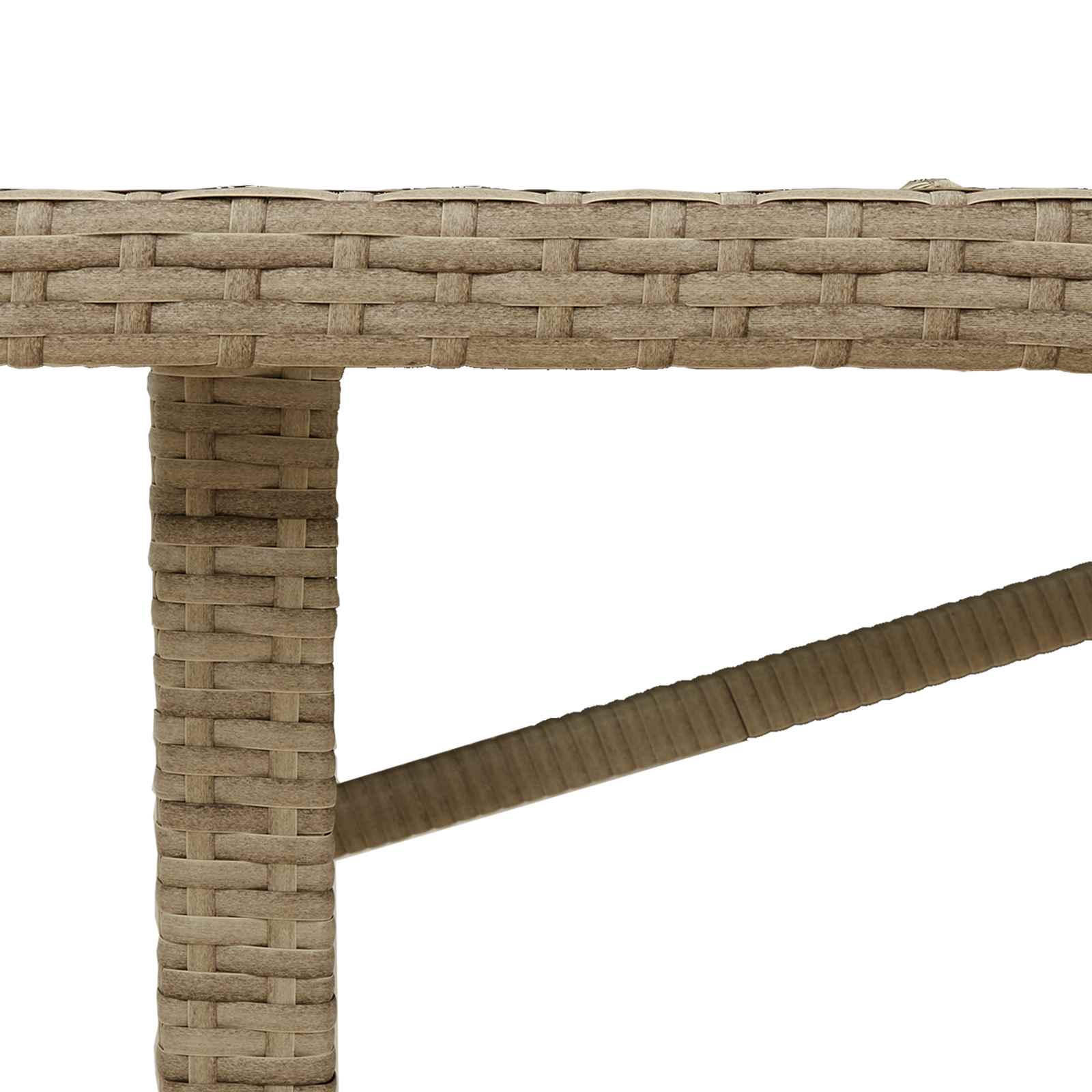 Garten Essgruppe 9 stk. Beige Poly-Rattan