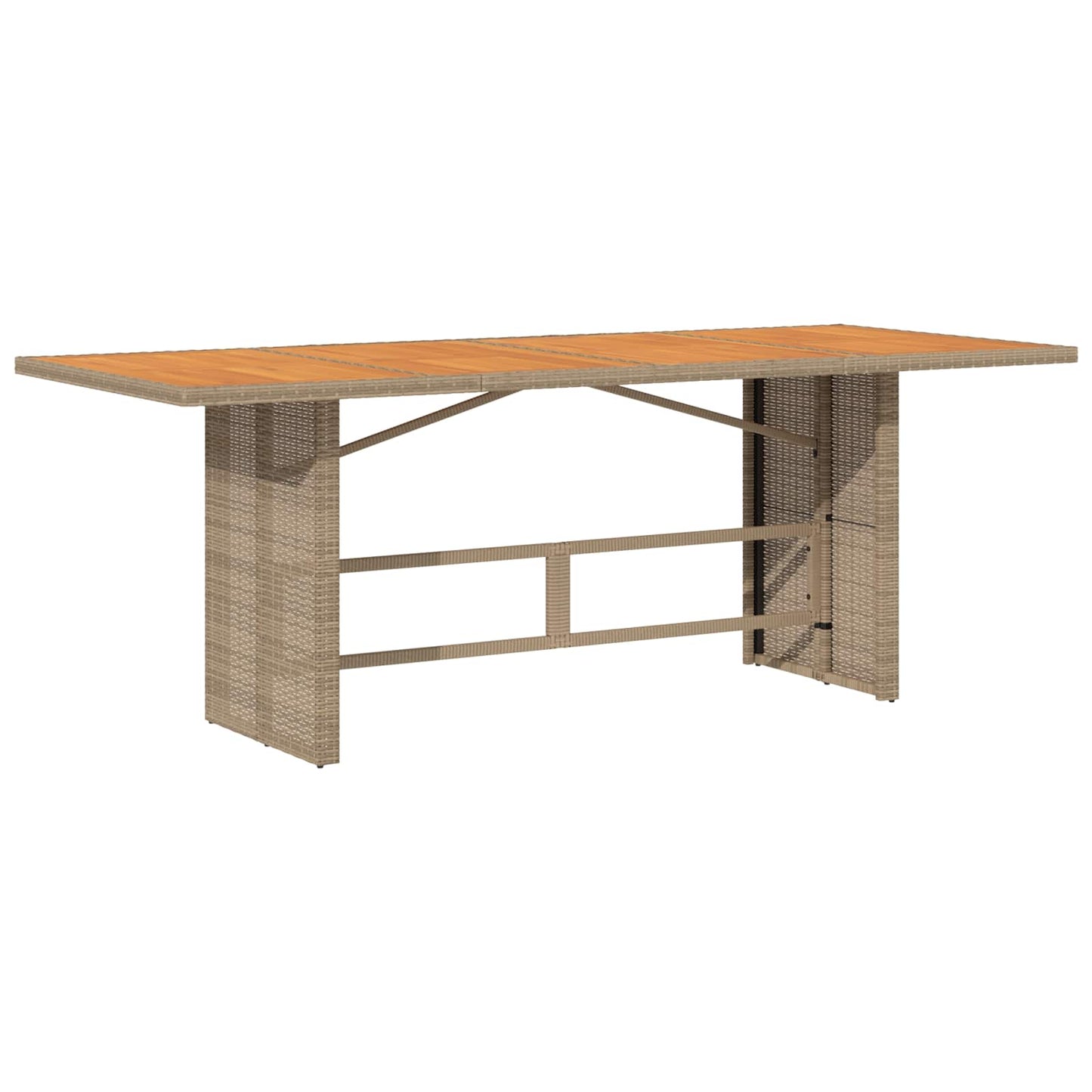 Garten Essgruppe 9 stk. Beige Poly-Rattan