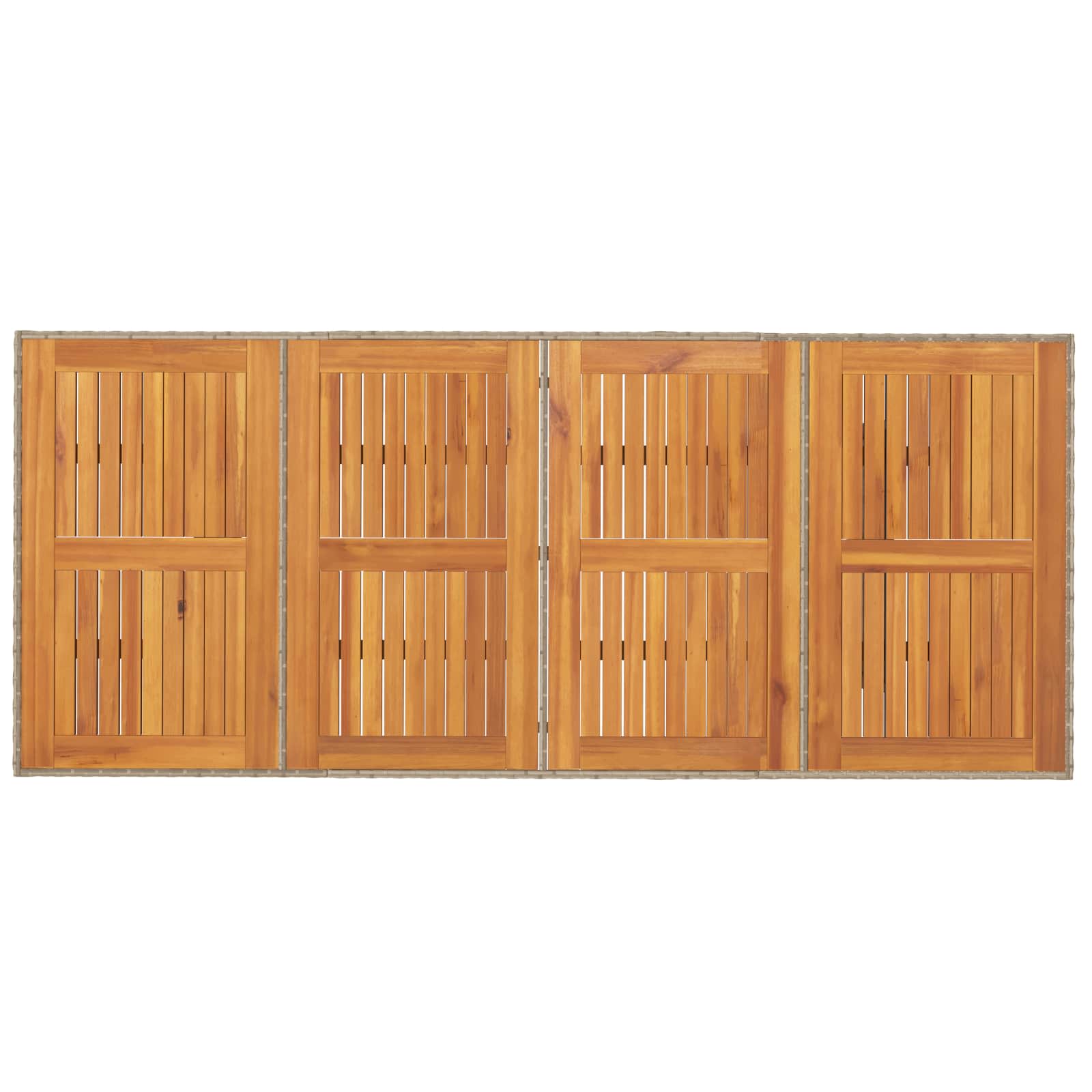 Garten Essgruppe 9 stk. Beige Poly-Rattan