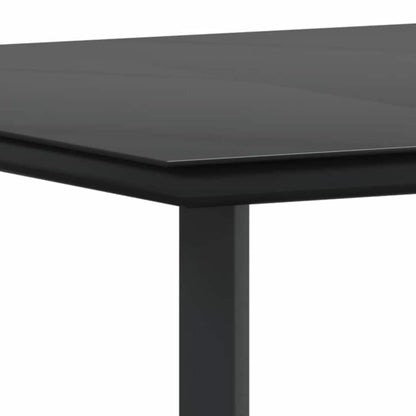 Garten Essgruppe 9 stk. Schwarz Poly-Rattan