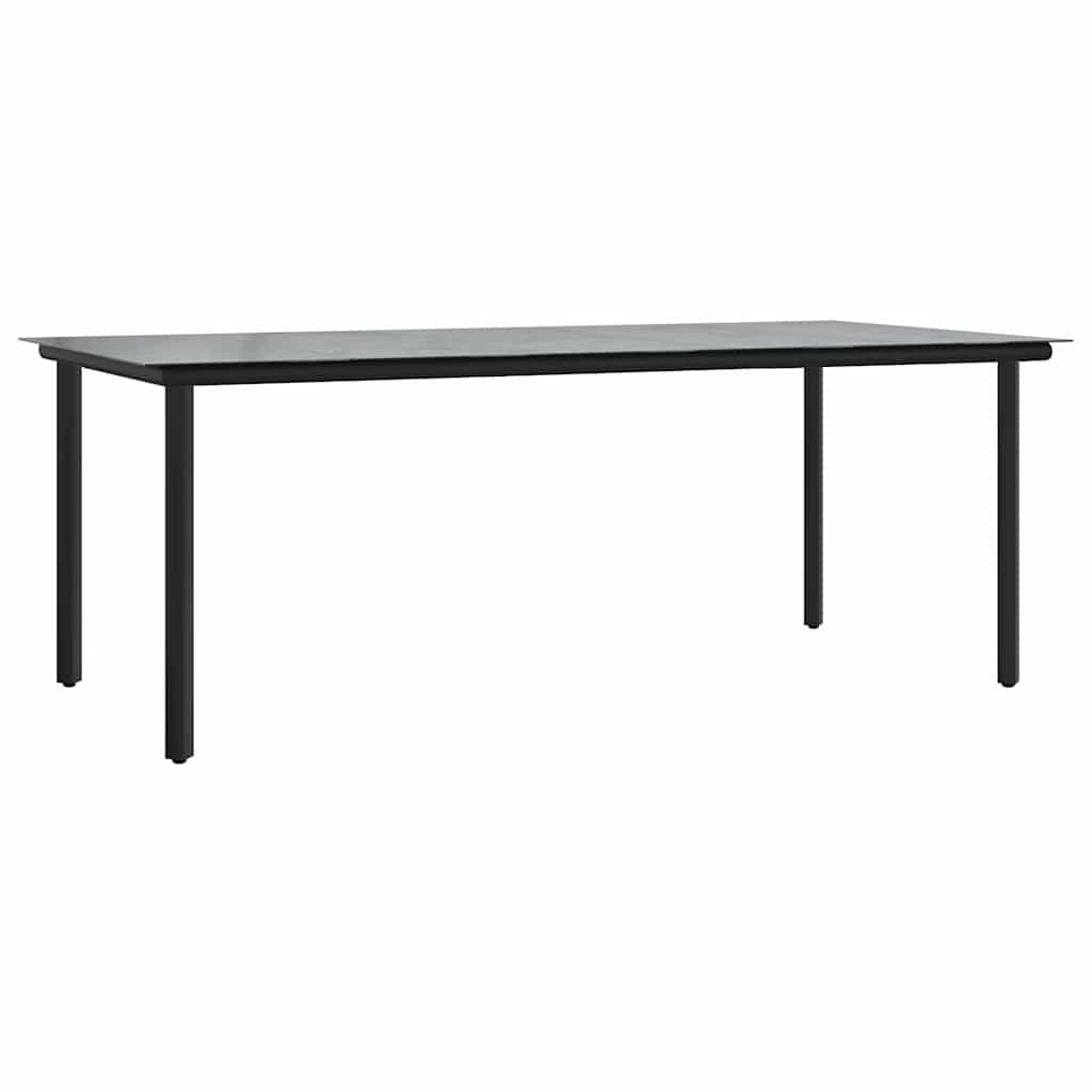 Garten Essgruppe 9 stk. Schwarz Poly-Rattan