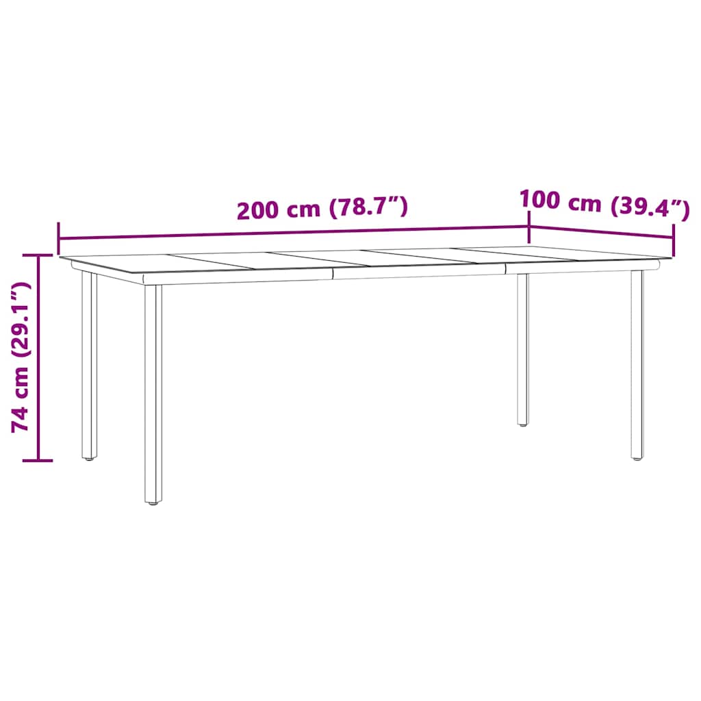 Garten Essgruppe 9 stk. Schwarz Poly-Rattan