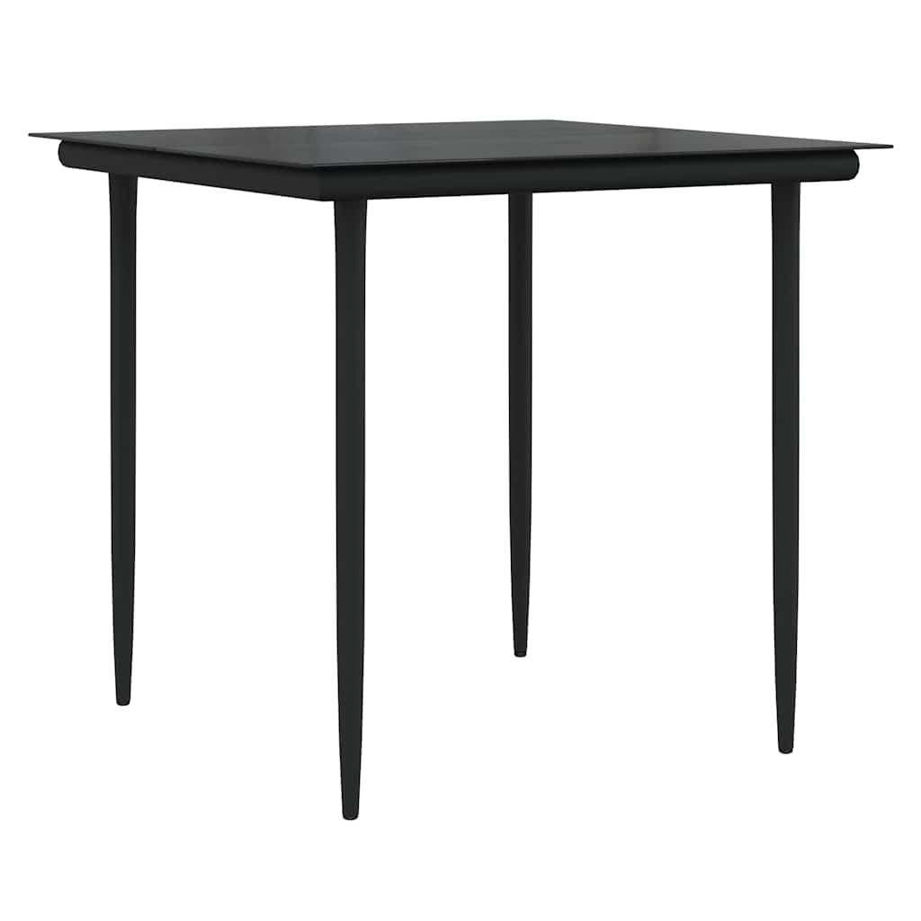 Garten Essgruppe 3 stk. Grau Poly-Rattan