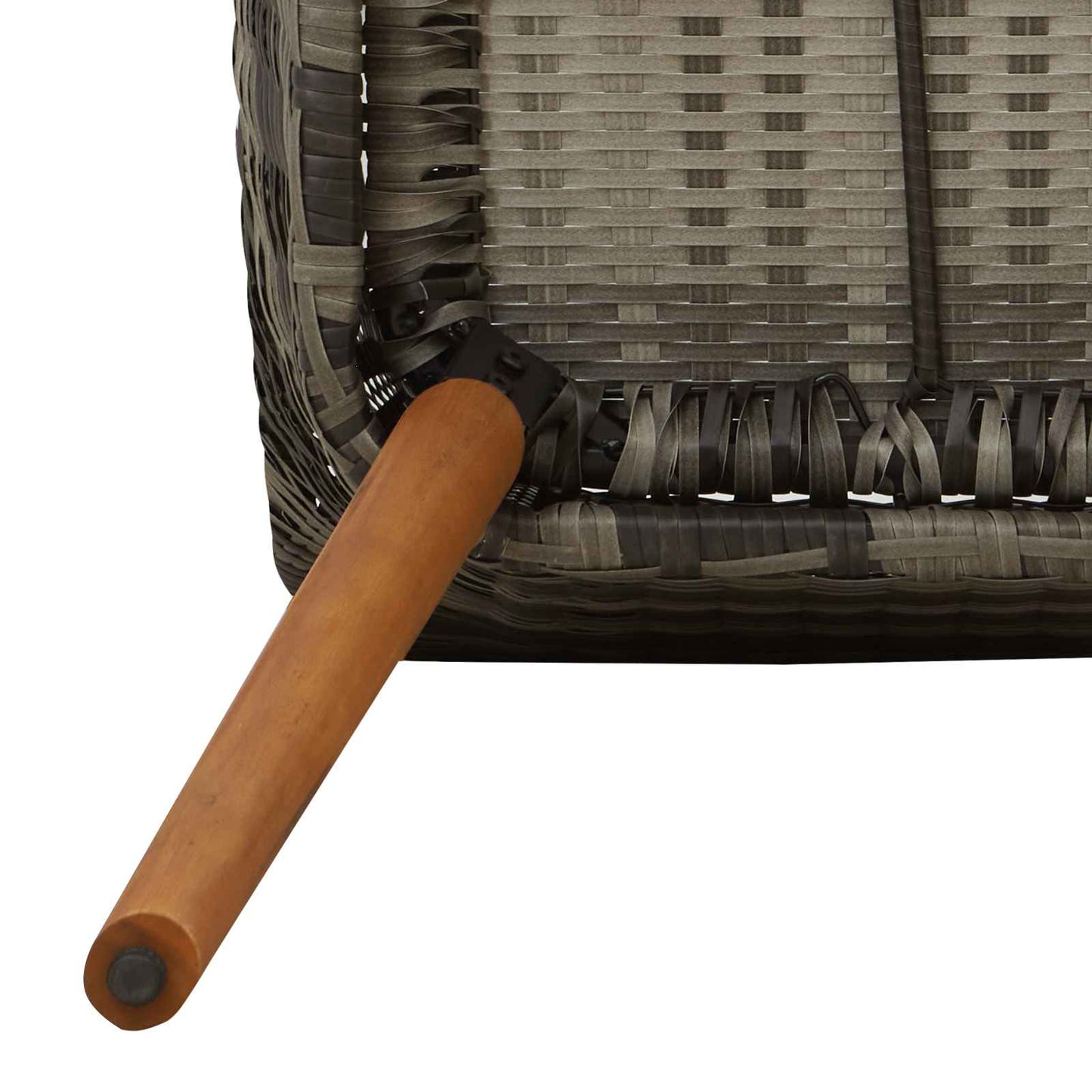 Garten Essgruppe 5 stk. Grau Poly-Rattan