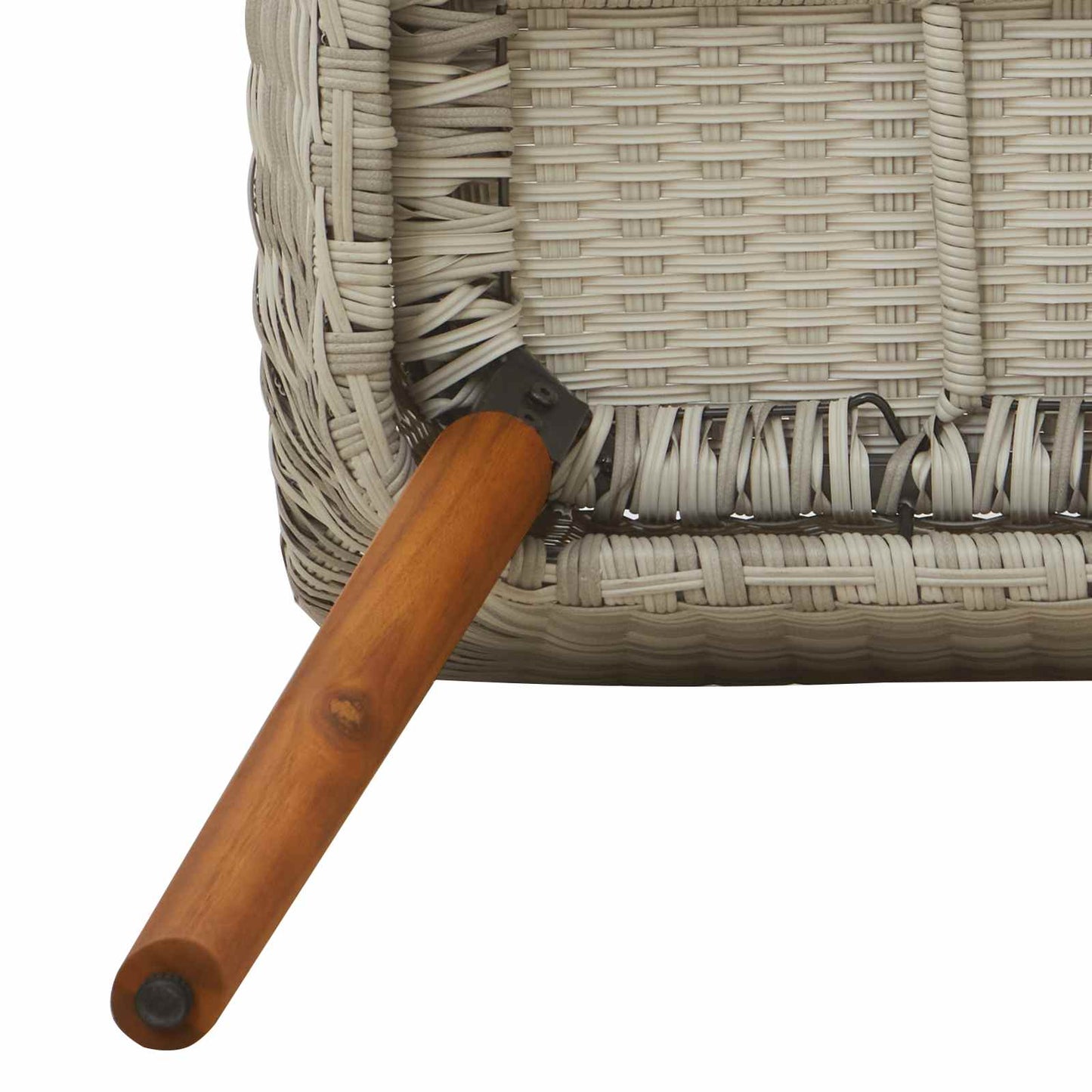 Garten Essgruppe 5 stk. Hellgrau Poly-Rattan