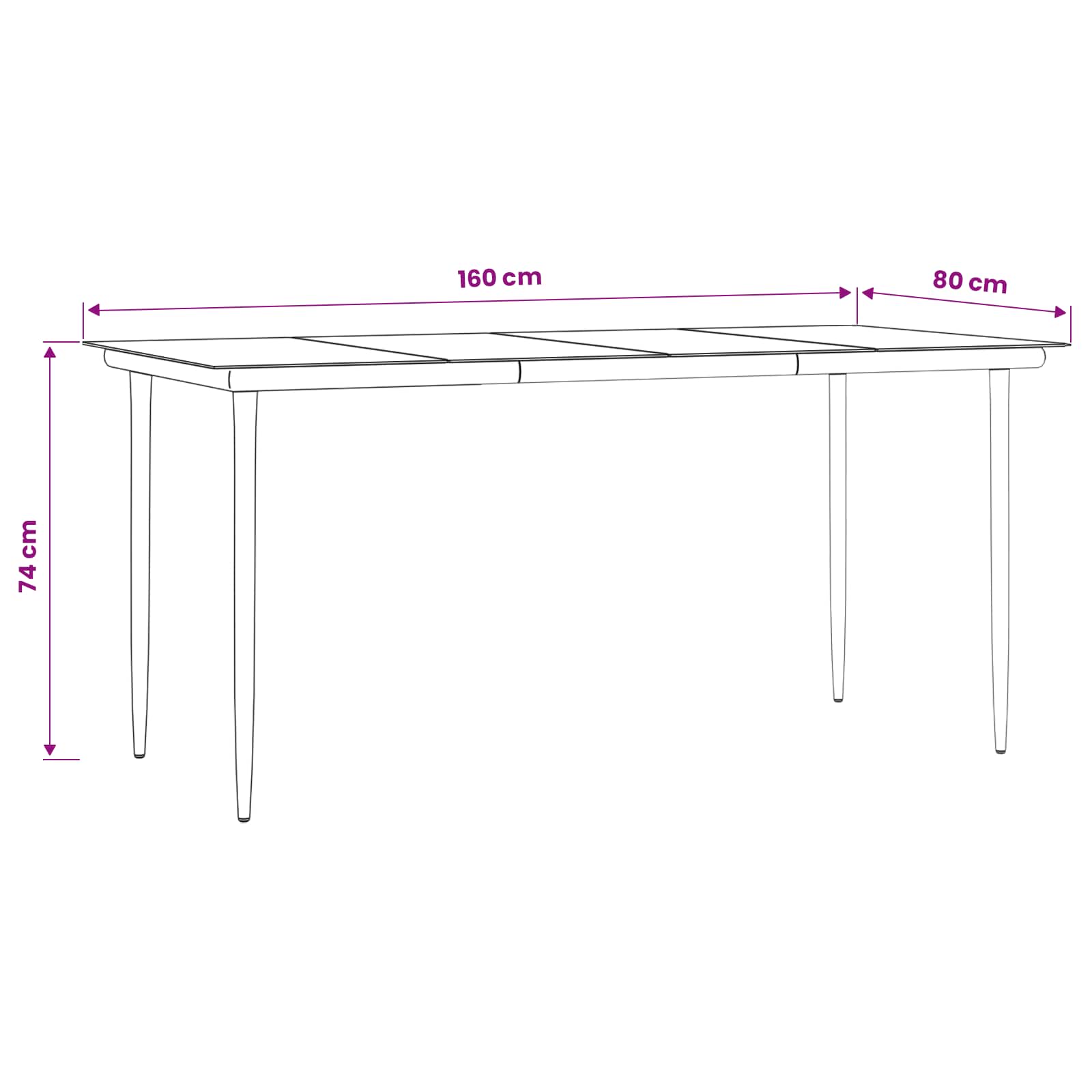 Garten Essgruppe 5 stk. Hellgrau Poly-Rattan