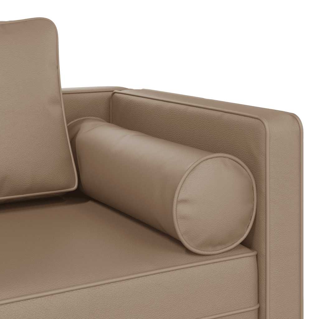Chaiselongue mit Kissen Cappuccino Kunstleder