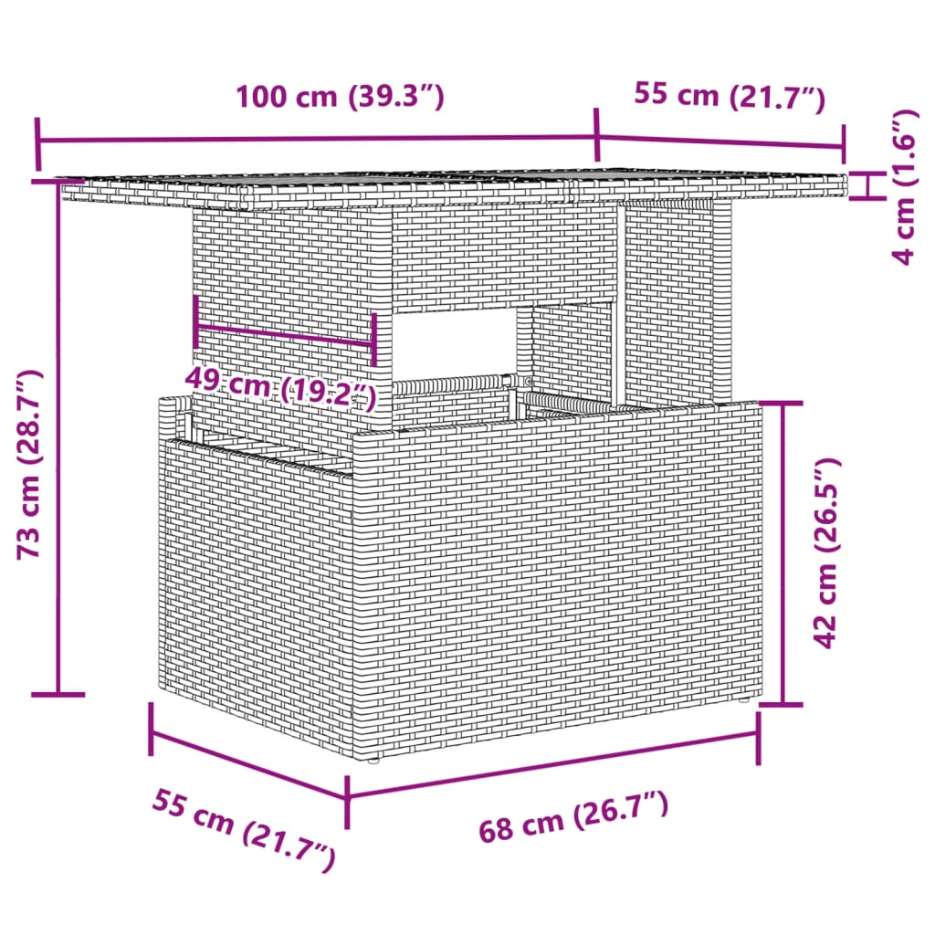 2-tlg. Garten-Sofagarnitur mit Kissen Schwarz Poly Rattan