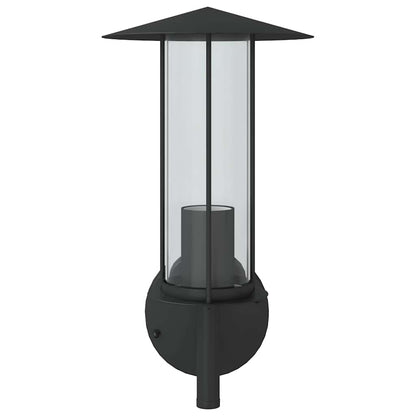 Außenwandleuchte Schwarz Edelstahl