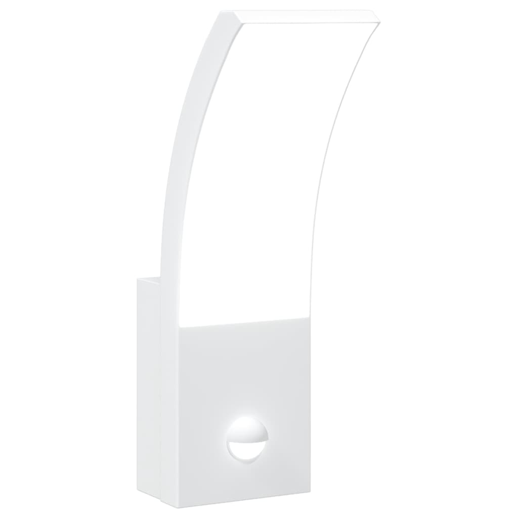 Applique d'extérieur LED avec capteur en aluminium moulé sous pression blanc