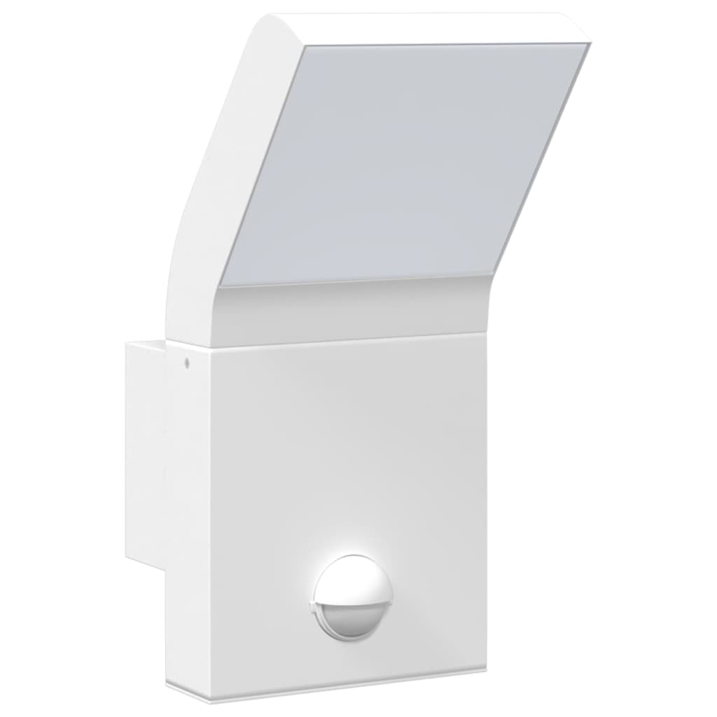 Applique d'extérieur LED avec capteur en aluminium moulé sous pression blanc