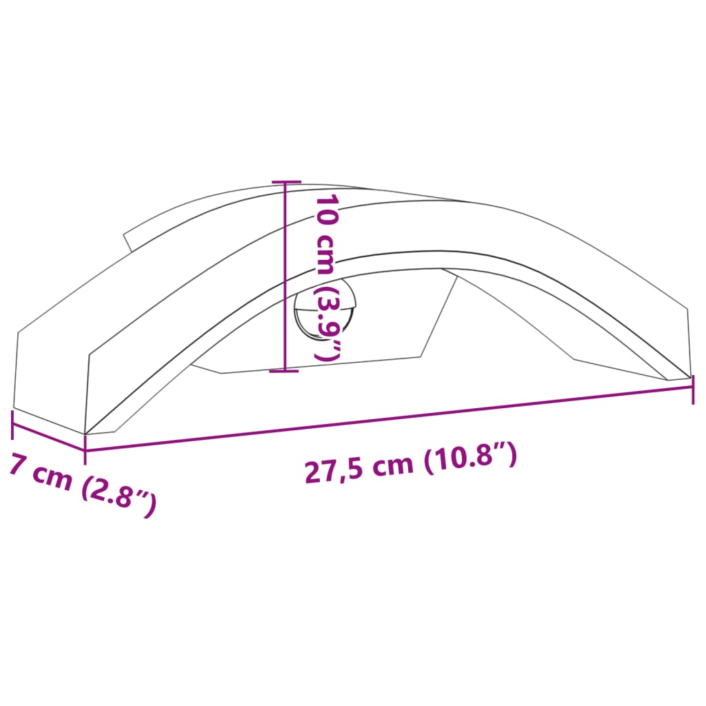 Applique d'extérieur LED avec capteur en aluminium moulé sous pression noir