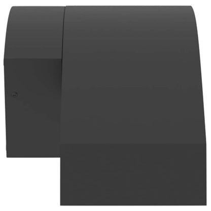 LED-Außenwandleuchten mit Sensor 2 Stk. Schwarz Aludruckguss