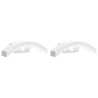 LED-Außenwandleuchten mit Sensor 2 Stk. Weiß Aludruckguss