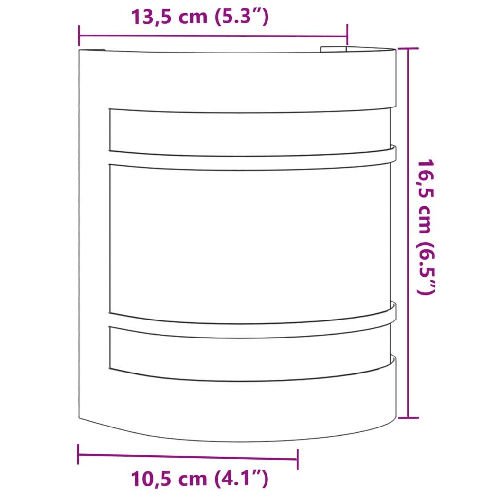 Appliques d'extérieur 2 pcs. Acier inoxydable argenté