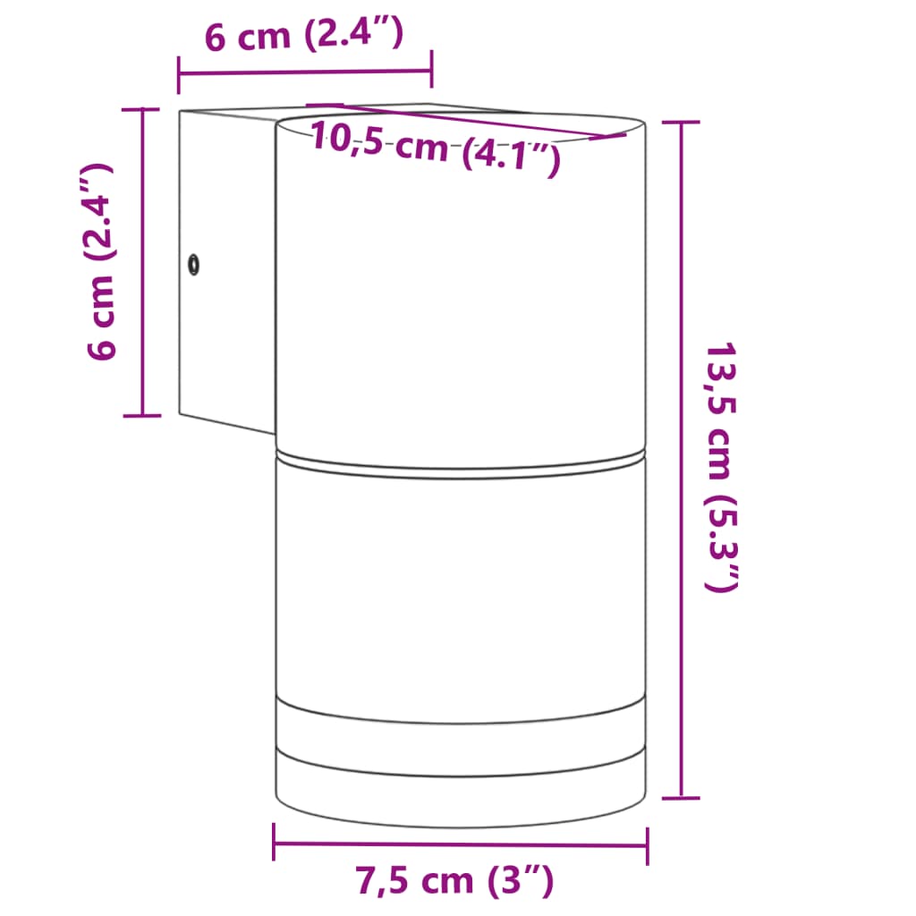 Applique d'extérieur en aluminium moulé sous pression noire