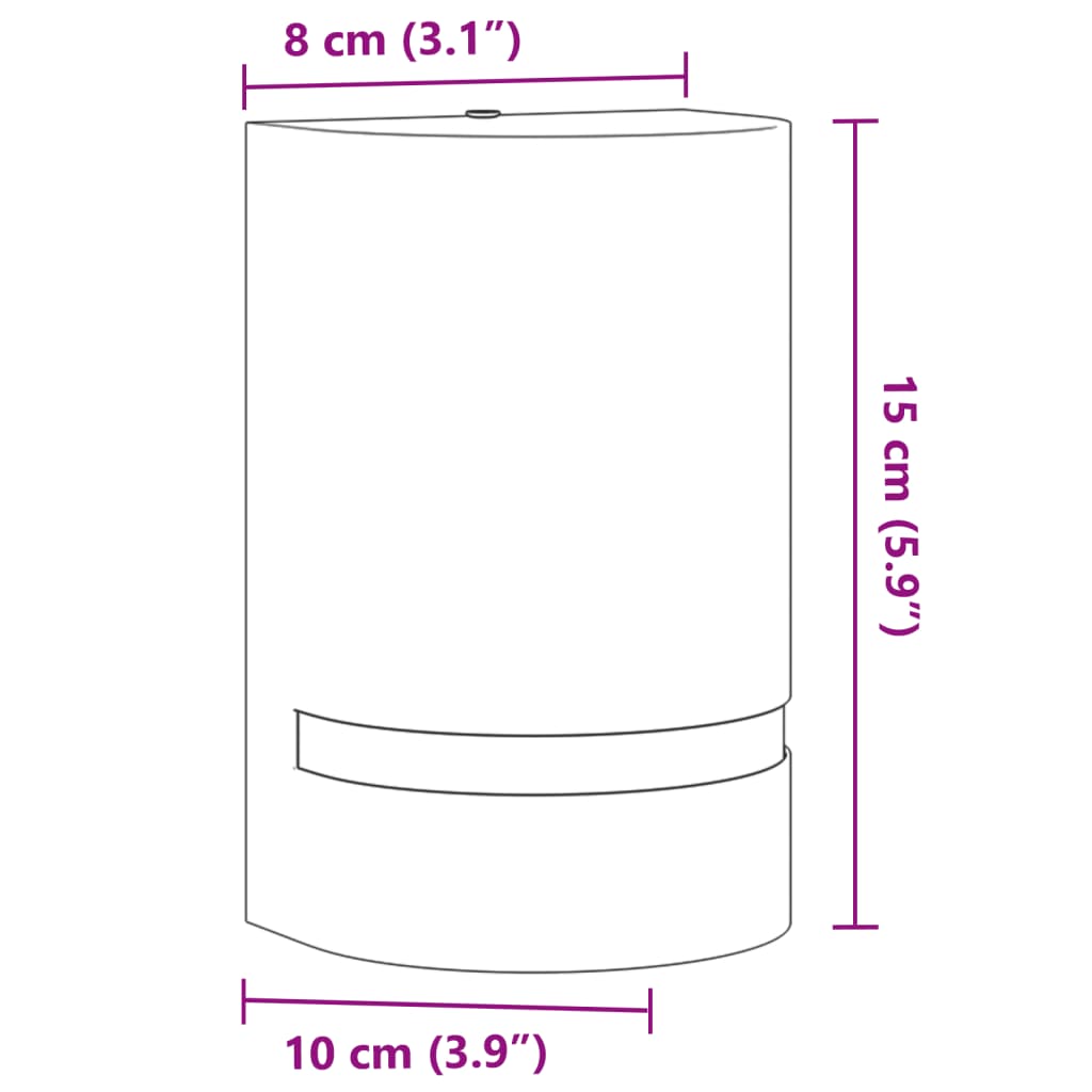 Applique d'extérieur en aluminium moulé sous pression noire