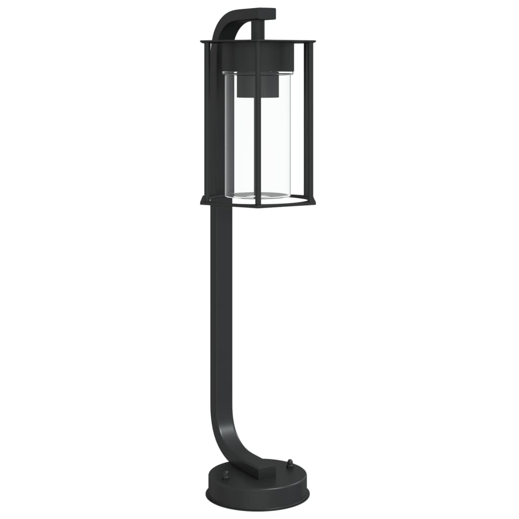 Lampe de chemin noire 60 cm en acier inoxydable