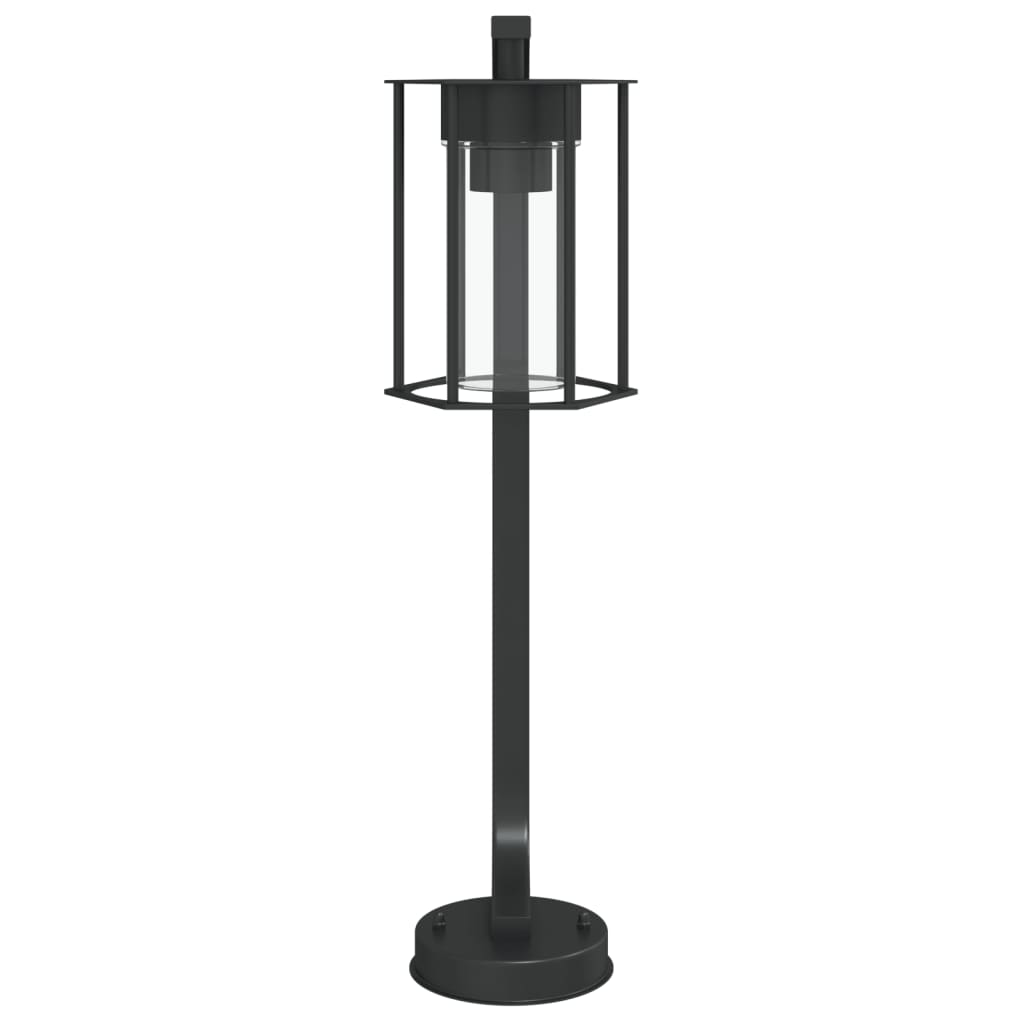 Lampe de chemin noire 60 cm en acier inoxydable