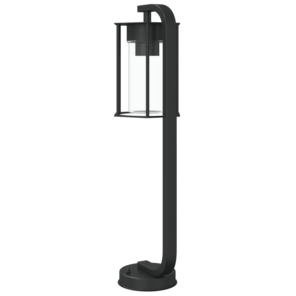 Lampe de chemin noire 60 cm en acier inoxydable