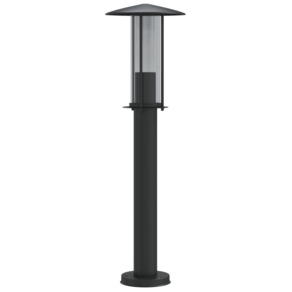 Lampe de chemin noire 60 cm en acier inoxydable