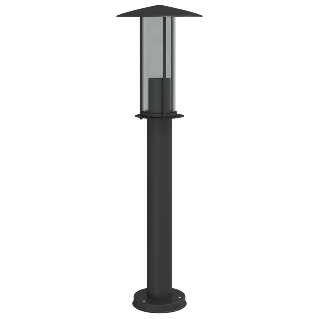 Lampe de chemin noire 60 cm en acier inoxydable