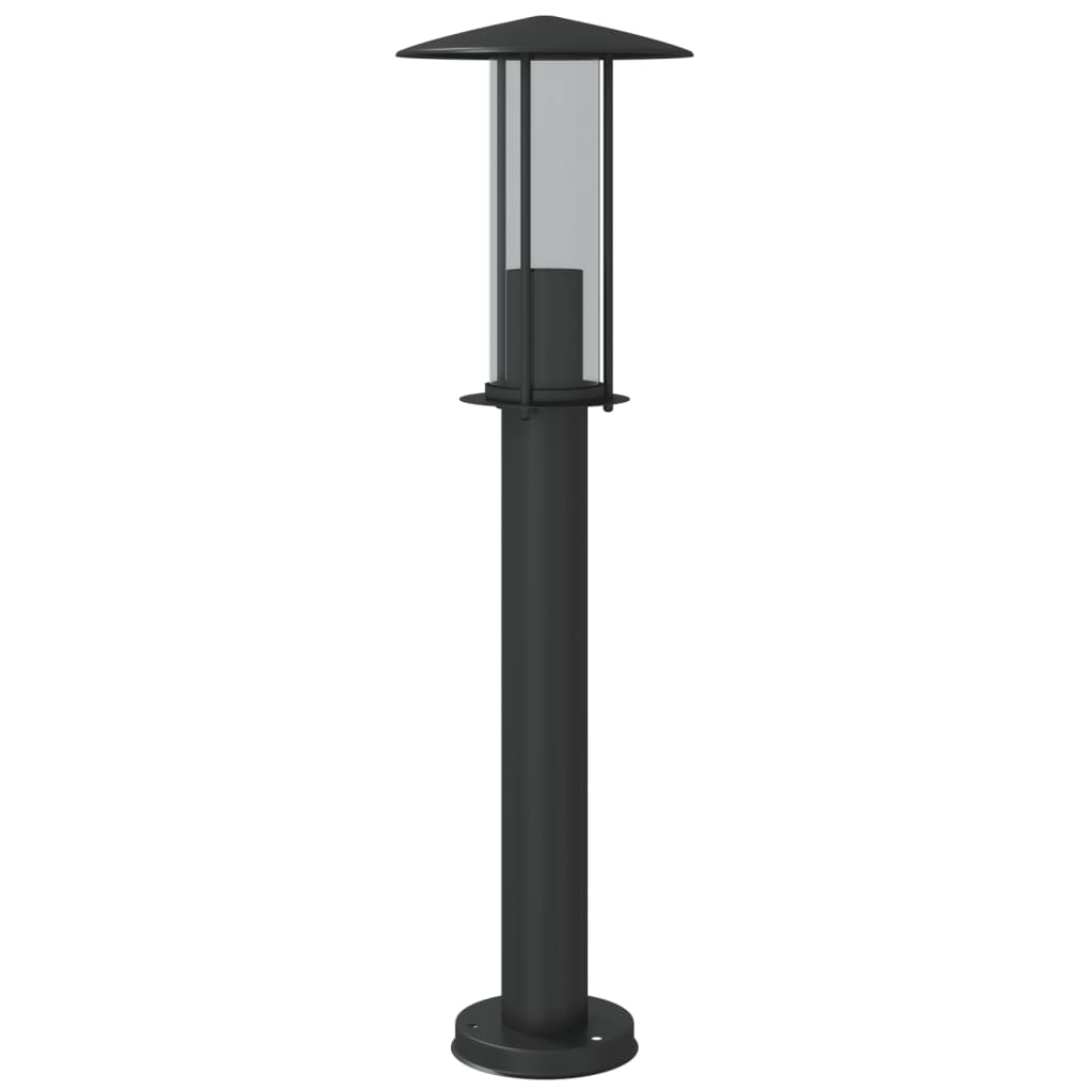 Lampe de chemin noire 60 cm en acier inoxydable