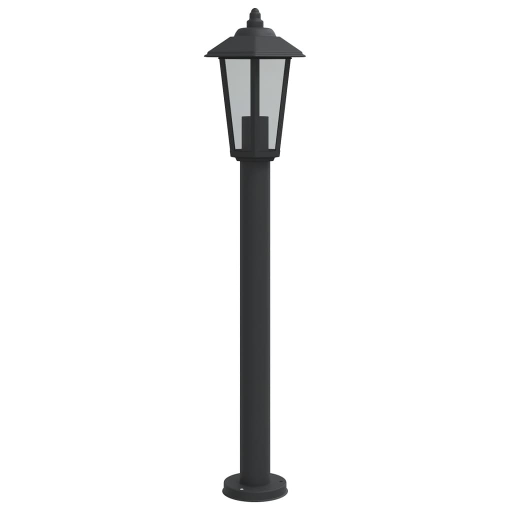 Lampe de chemin noire 80 cm en acier inoxydable