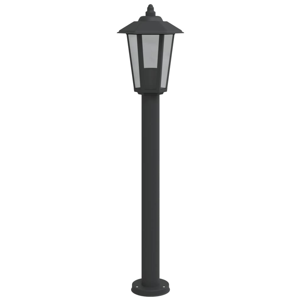 Lampe de chemin noire 80 cm en acier inoxydable