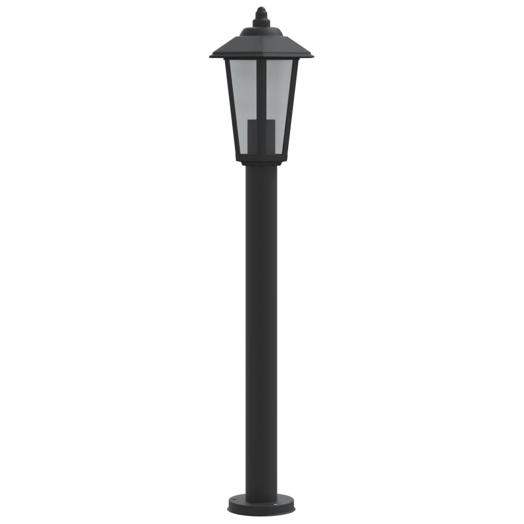 Lampe de chemin noire 80 cm en acier inoxydable