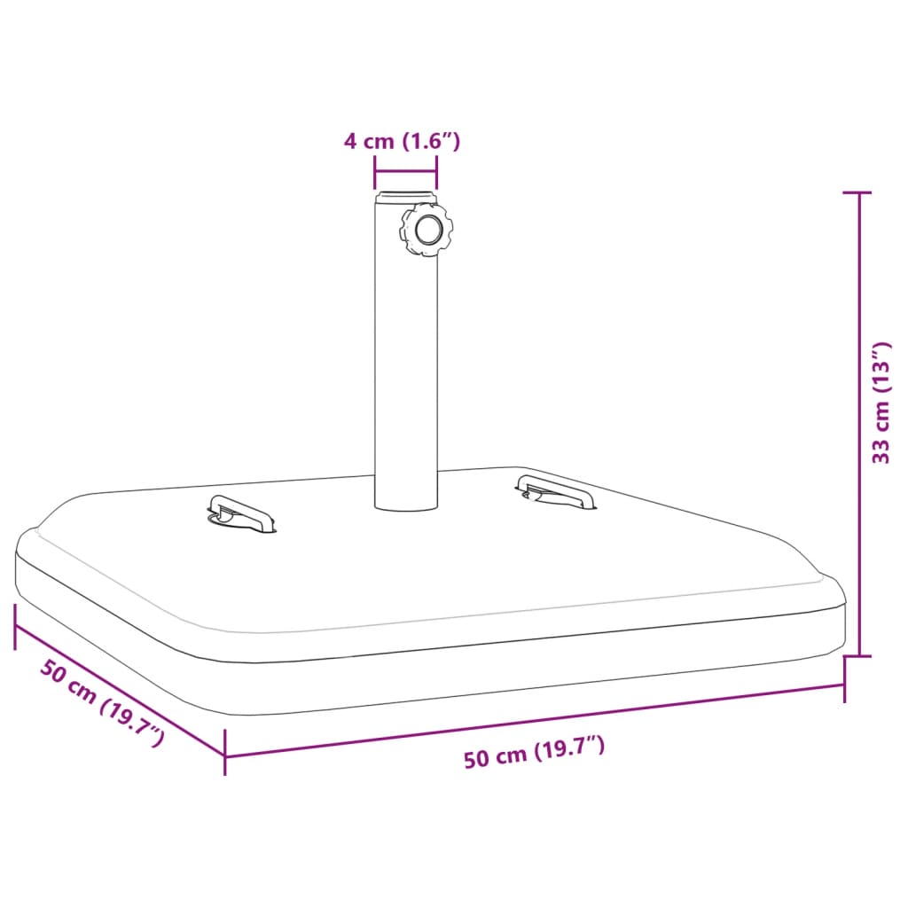 Sonnenschirmständer mit Griffen für Ø38/48 mm Mast 27 kg