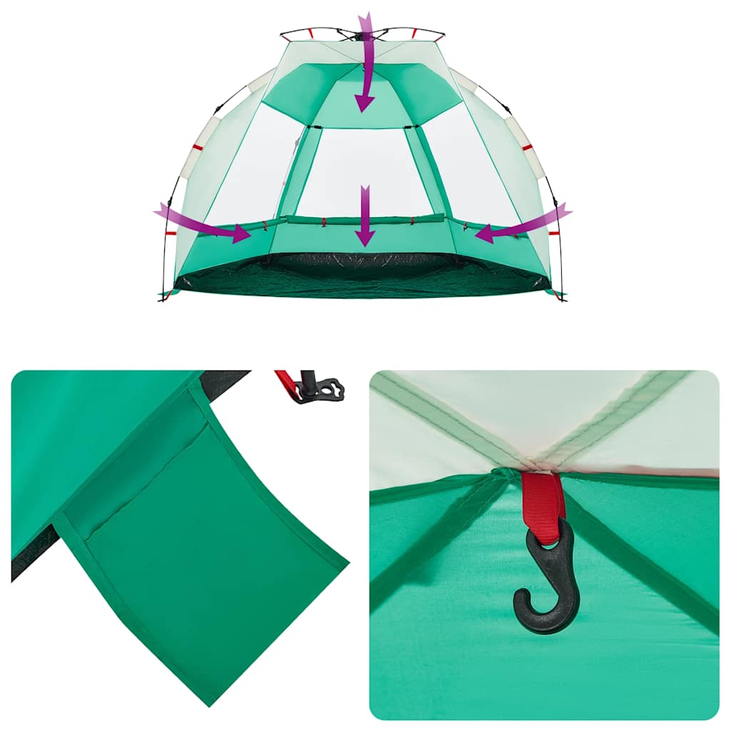 Strandzelt 2 Personen Seegrün Quick Release Wasserdicht
