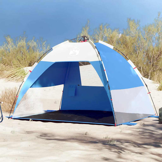 Tente de plage 2 personnes bleu azur dégagement rapide étanche