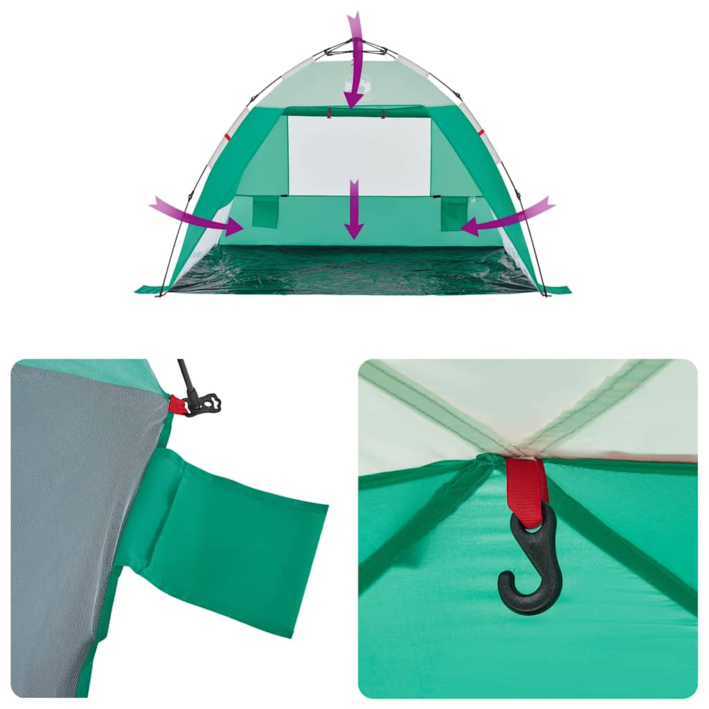Strandzelt 2 Personen Seegrün Quick Release Wasserdicht