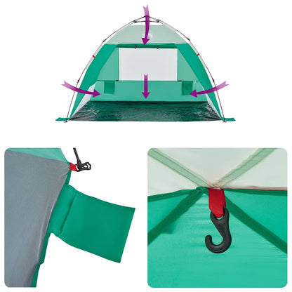 Strandzelt 2 Personen Seegrün Quick Release Wasserdicht