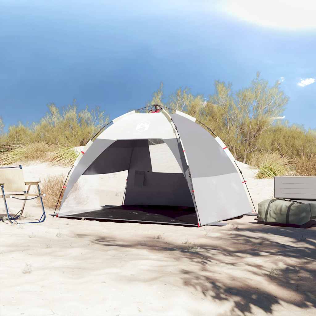 Tente de plage 2 personnes grise à dégagement rapide et étanche