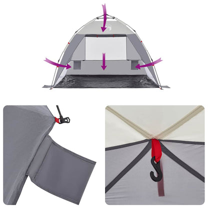 Strandzelt 2 Personen Grau Quick Release Wasserdicht