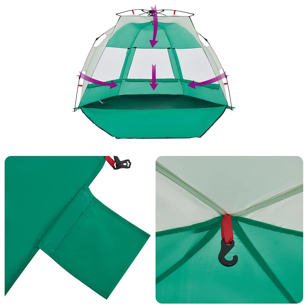 Strandzelt 2 Personen Seegrün Quick Release Wasserdicht