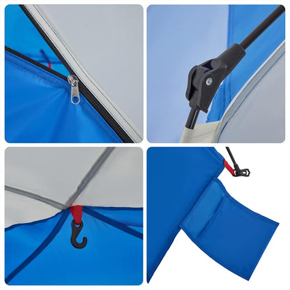 Strandzelt 3 Personen Azurblau Quick Release Wasserdicht