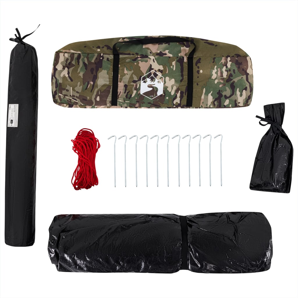 Tente de pêche 5 personnes motif camouflage imperméable