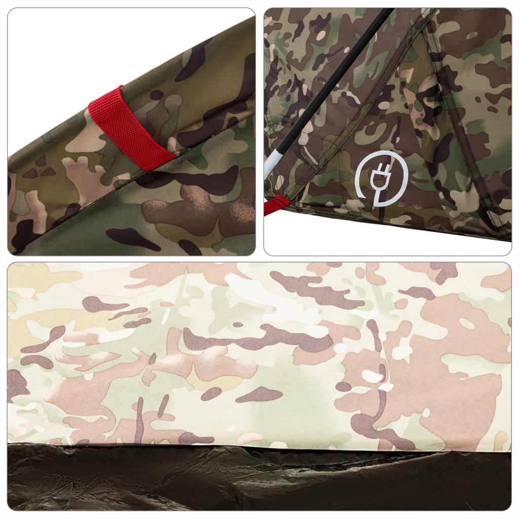 Tente de pêche 5 personnes motif camouflage imperméable