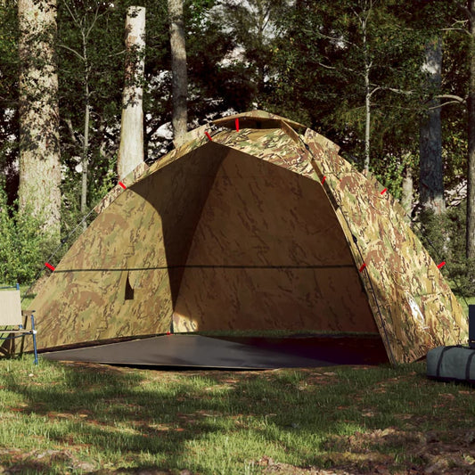 Tente de pêche 4 personnes motif camouflage dégagement rapide