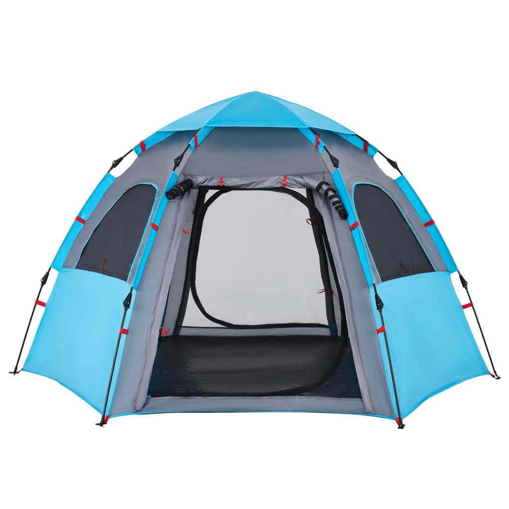 Campingzelt 4 Personen Blau Quick Release