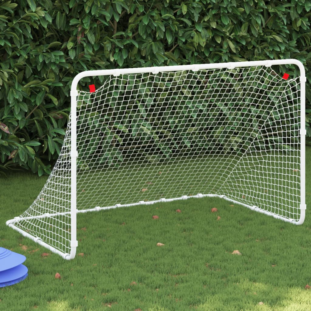 Fußballtor Weiß 122 x 81 x 81 cm Stahl
